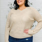 Chai Latte V-Neck Sweater in Oatmeal
