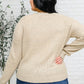 Chai Latte V-Neck Sweater in Oatmeal