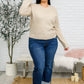 Chai Latte V-Neck Sweater in Oatmeal