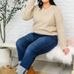 Chai Latte V-Neck Sweater in Oatmeal