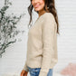 Chai Latte V-Neck Sweater in Oatmeal