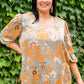 Chantry V Neck Floral Blouse in Sage