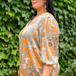 Chantry V Neck Floral Blouse in Sage