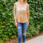 Chantry V Neck Floral Blouse in Sage