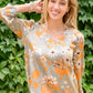 Chantry V Neck Floral Blouse in Sage