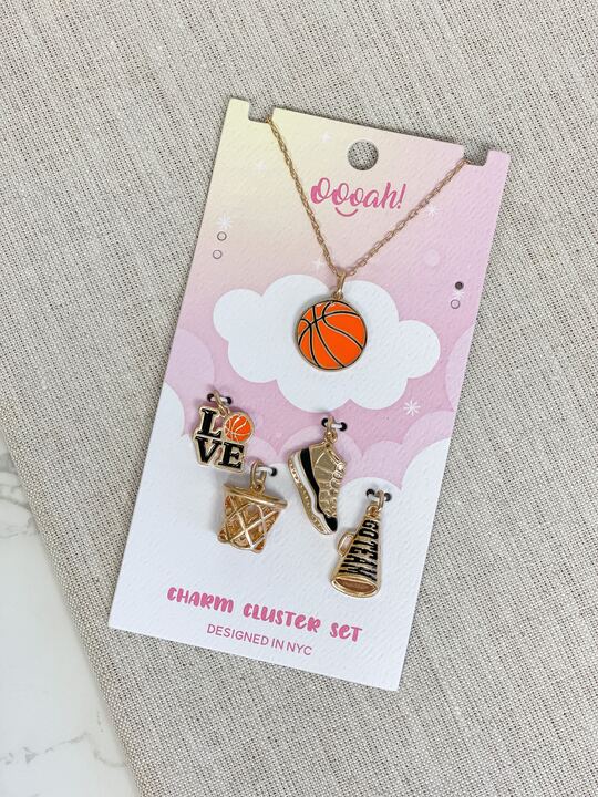 PREORDER: Sports Charm Necklace Cluster Sets in Assorted Styles
