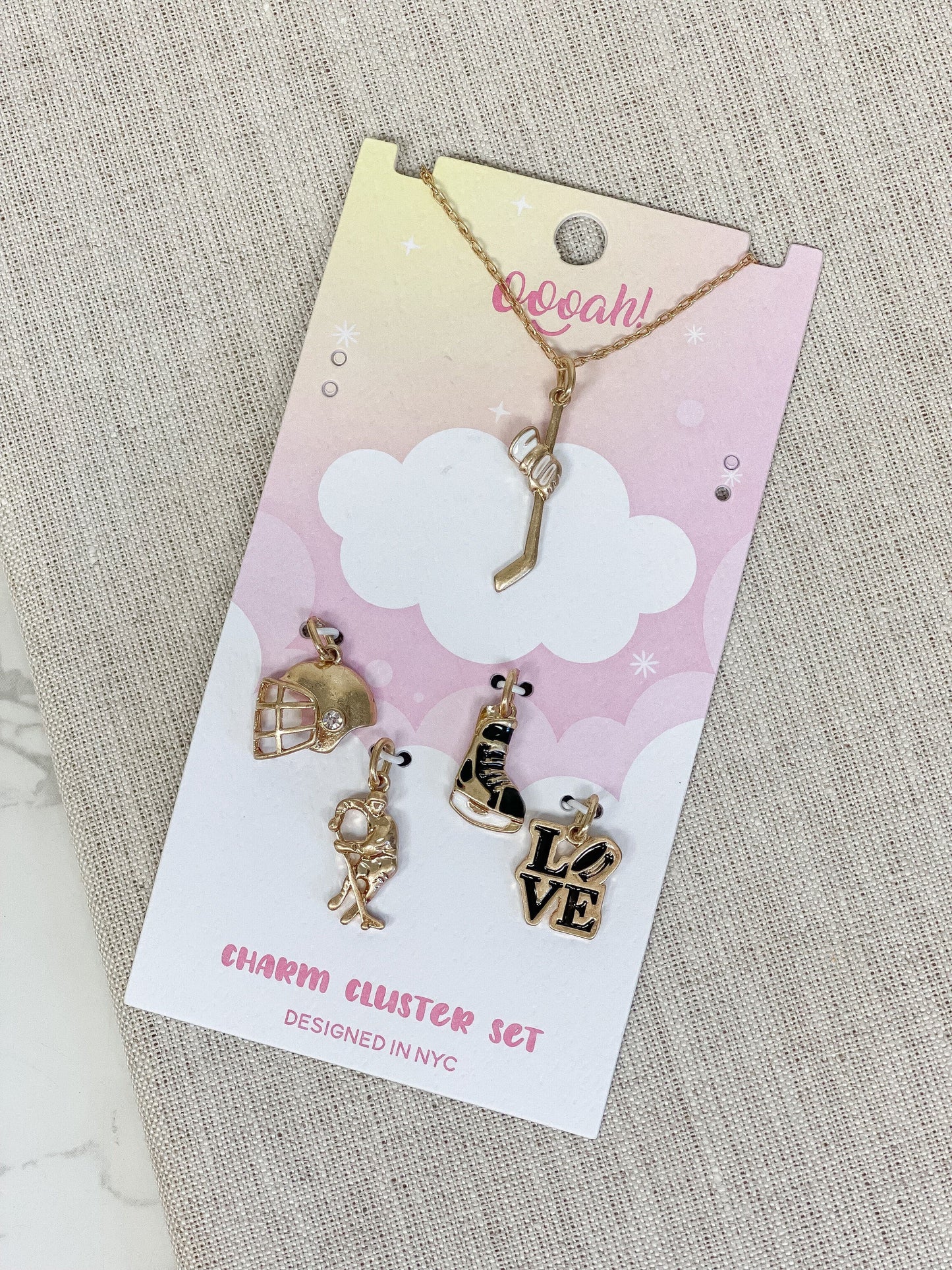 PREORDER: Sports Charm Necklace Cluster Sets in Assorted Styles