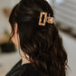 Checkered Claw Clip in Orange