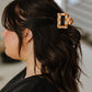 Checkered Claw Clip in Orange