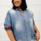 Checkered Denim Patch Shirt