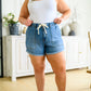 Judy Blue Pull On Drawstring Denim Shorts
