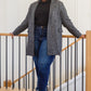 Chic Upon Arrival Button Down Blazer Jacket In Black