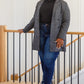 Chic Upon Arrival Button Down Blazer Jacket In Black