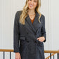 Chic Upon Arrival Button Down Blazer Jacket In Black
