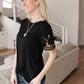 Chloé Lace Twist Top In Black