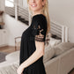 Chloé Lace Twist Top In Black