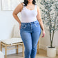 Judy Blue Christina Fringed Pocket Slim Fit Jeans