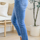 Judy Blue Christina Fringed Pocket Slim Fit Jeans
