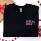 PREORDER: Merry and Bright Embroidered Sweatshirt