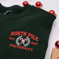 PREORDER: North Pole University Embroidered Sweatshirt