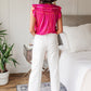 Judy Blue Wide Leg Cropped White Jeans