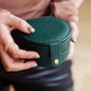 Circular Travel Jewelry Case in Green