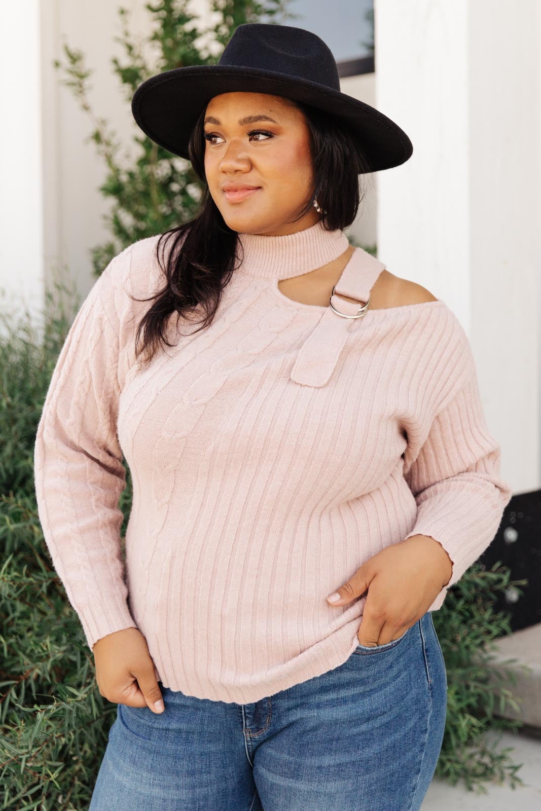 RACK SALE City Chic Sweater in Mauve SMALL