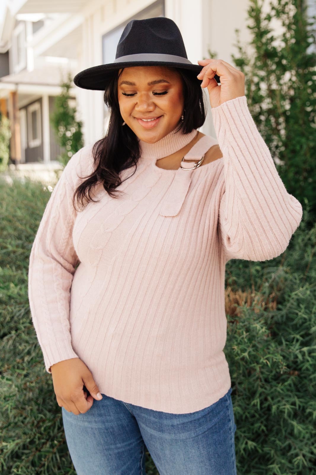 RACK SALE City Chic Sweater in Mauve SMALL