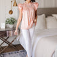 City Escape Top In Peach