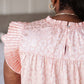 City Escape Top In Peach