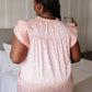 City Escape Top In Peach