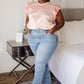 City Escape Top In Peach