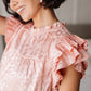 City Escape Top In Peach