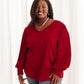 Cityscape Blouse In Burgundy