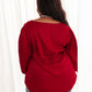 Cityscape Blouse In Burgundy