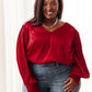 Cityscape Blouse In Burgundy