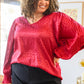 Cityscape Blouse In Burgundy