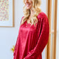 Cityscape Blouse In Burgundy