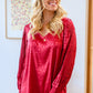 Cityscape Blouse In Burgundy