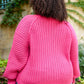 Claim The Stage Knit Sweater In Hot Pink