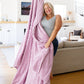 Clara Blanket Family Cuddle Size in Thistle