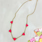 PREORDER: Classic Pink Heart Enamel Station Necklace