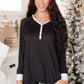Classic & Cozy Pajama Top in Black
