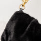 Classy And Carefree Faux Fur Bag In Black