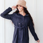 Classy & Sassy Peacoat in Navy