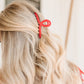 Claw Clip Set of 4 in Red