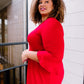 Cloudy Skies Dress in Crimson