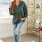 She's Not Wrong Hooded V-Neck Pullover