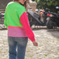 PREORDER: Happy Vibes Color Block Cardigan