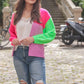 PREORDER: Happy Vibes Color Block Cardigan